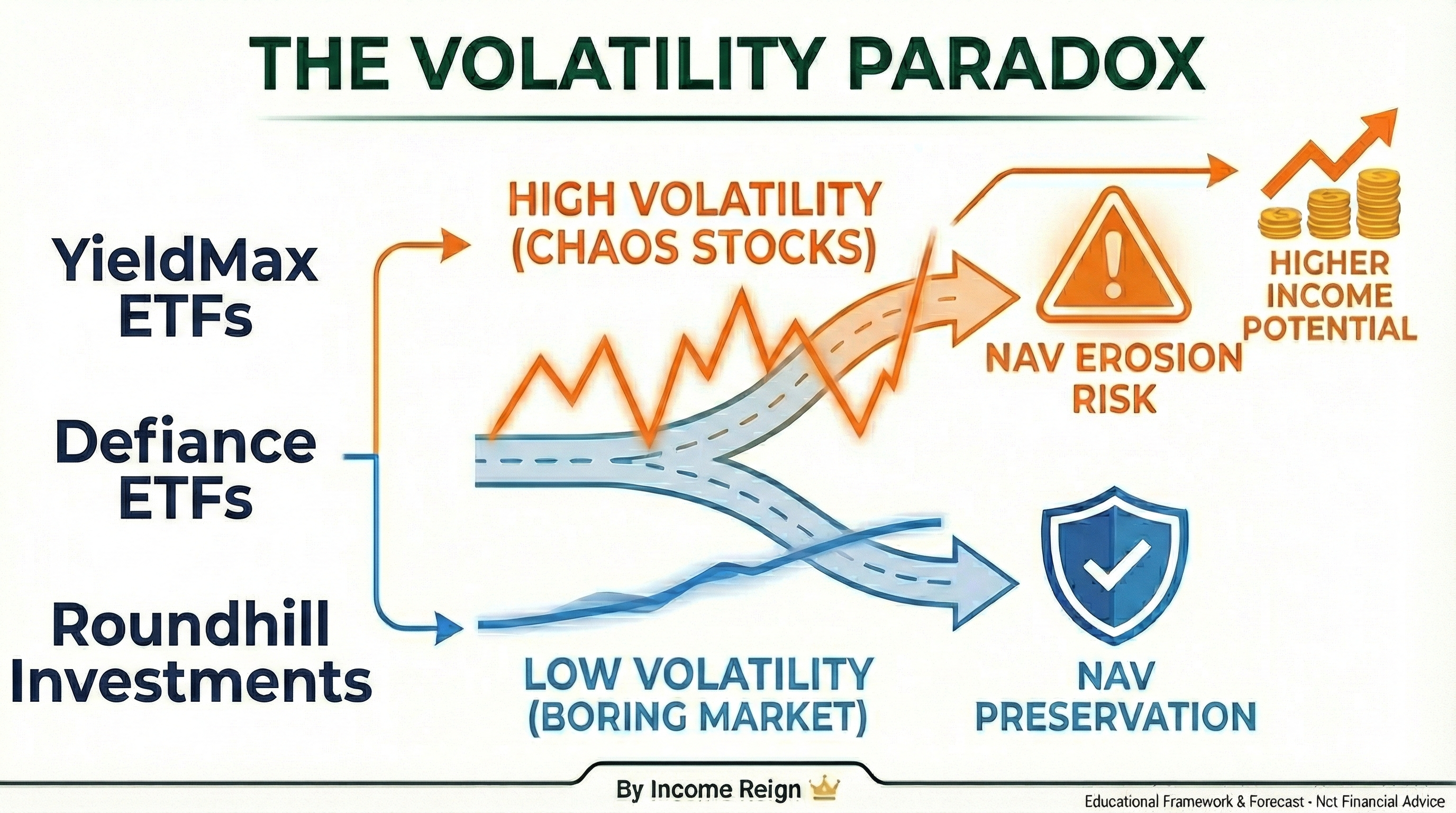 Visual of the volatility paradox for high yield etfs